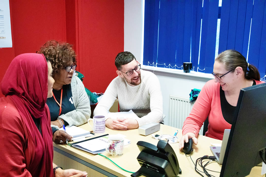 photo of staff working in the business processing unit